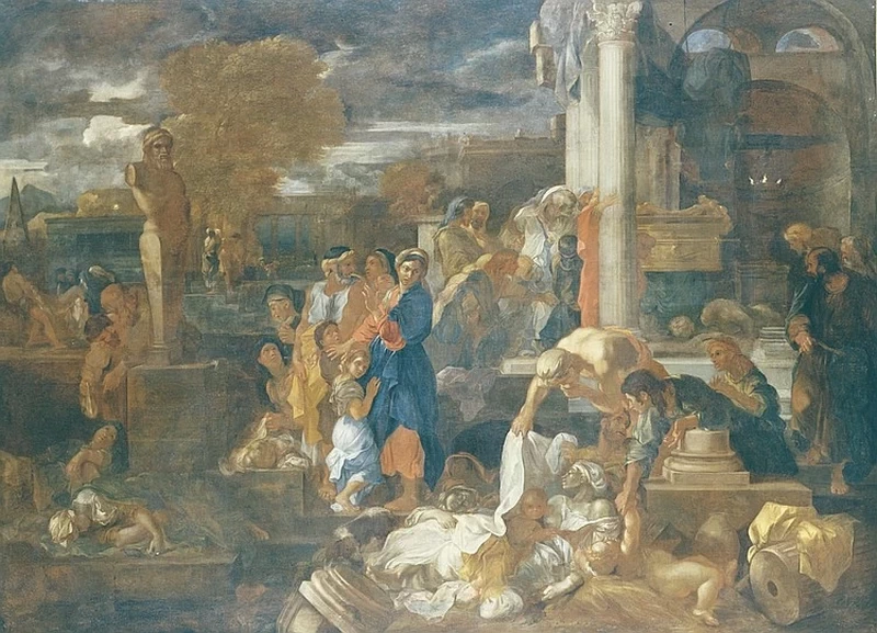 I Filistei colpiti dopo aver guardato nell'Arca dell'Alleanza